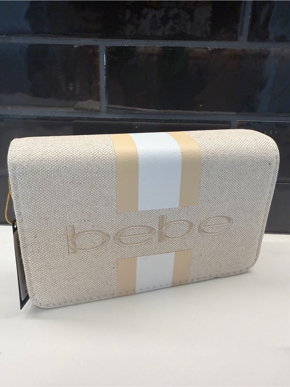 Bebe Woven Clutch